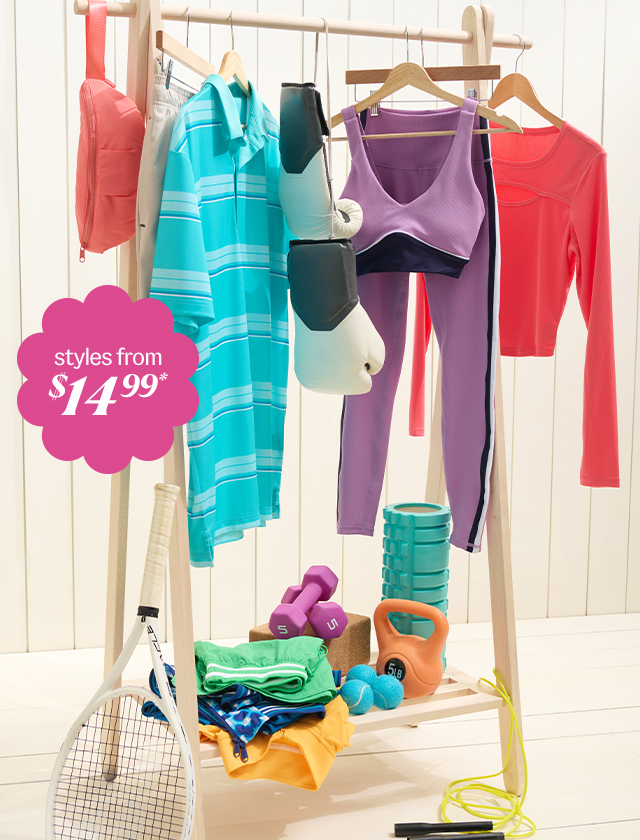 women's activewear styles from 14.99*